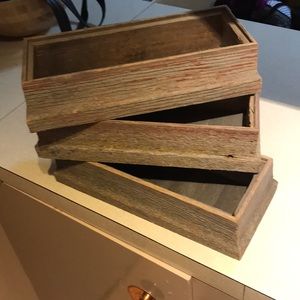 Home decor - 3 boxes made of wood